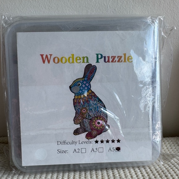 Multicolor Rabbit Wooden Puzzle - Picture 1 of 2
